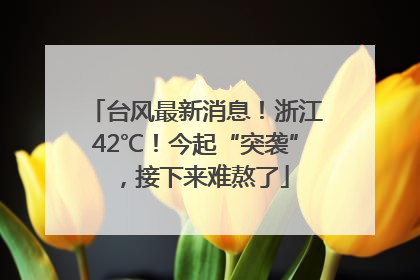 台风最新消息！浙江42℃！今起“突袭”，接下来难熬了