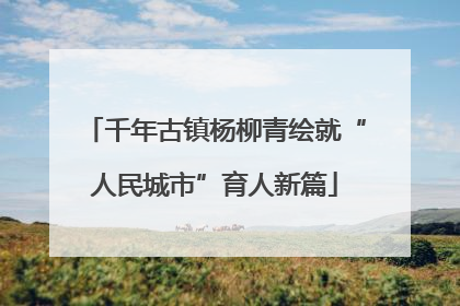 千年古镇杨柳青绘就“人民城市”育人新篇
