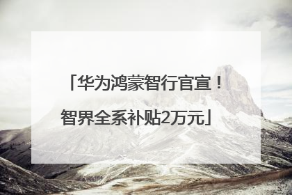 华为鸿蒙智行官宣！智界全系补贴2万元