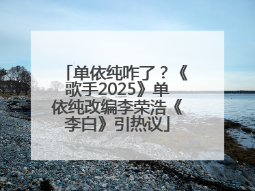 单依纯咋了？《歌手2025》单依纯改编李荣浩《李白》引热议