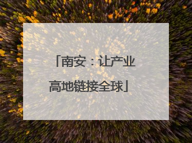 南安：让产业高地链接全球
