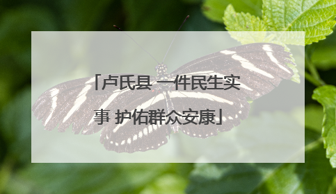 卢氏县 一件民生实事 护佑群众安康