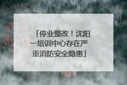 停业整改！沈阳一培训中心存在严重消防安全隐患