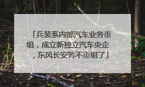 兵装系内部汽车业务重组，成立新独立汽车央企，东风长安暂不重组了