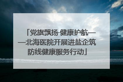 党旗飘扬·健康护航——北海医院开展进盐企筑防线健康服务行动