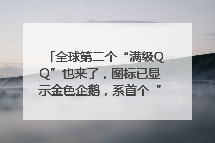 全球第二个“满级QQ”也来了，图标已显示金色企鹅，系首个“满级QQ”的小号