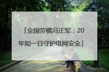全国劳模冯正军：20年如一日守护电网安全