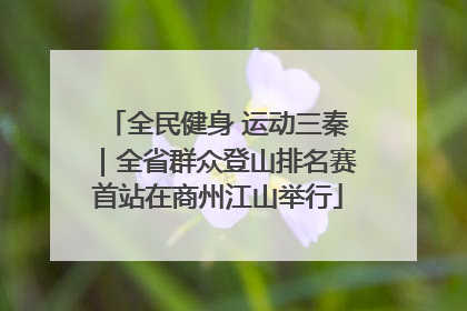 全民健身 运动三秦｜全省群众登山排名赛首站在商州江山举行
