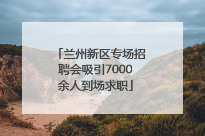 兰州新区专场招聘会吸引7000余人到场求职