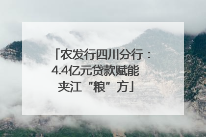 农发行四川分行：4.4亿元贷款赋能夹江“粮”方