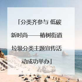 分类齐参与 低碳新时尚——椿树街道垃圾分类主题宣传活动成功举办