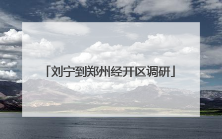 刘宁到郑州经开区调研