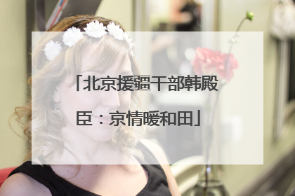 北京援疆干部韩殿臣：京情暖和田