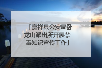 嘉祥县公安局卧龙山派出所开展禁毒知识宣传工作