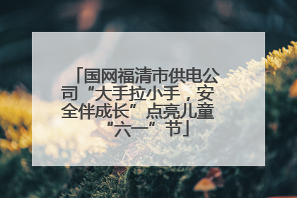 国网福清市供电公司“大手拉小手，安全伴成长”点亮儿童“六一”节