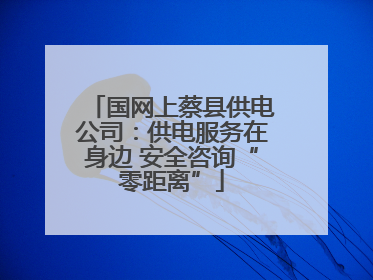 国网上蔡县供电公司：供电服务在身边 安全咨询“零距离”
