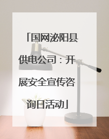 国网泌阳县供电公司：开展安全宣传咨询日活动