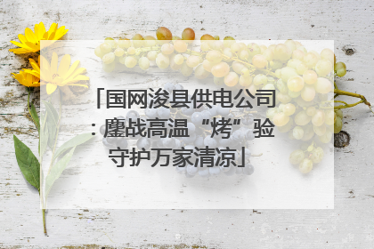 国网浚县供电公司：鏖战高温“烤”验 守护万家清凉
