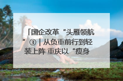 国企改革“头雁领航”③｜从负重前行到轻装上阵 重庆以“瘦身”谋“健体”