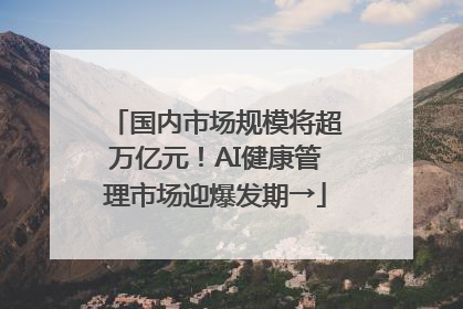 国内市场规模将超万亿元！AI健康管理市场迎爆发期→