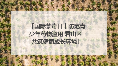 国际禁毒日丨防范青少年药物滥用 君山区共筑健康成长环境