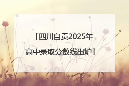 四川自贡2025年高中录取分数线出炉