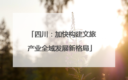 四川：加快构建文旅产业全域发展新格局