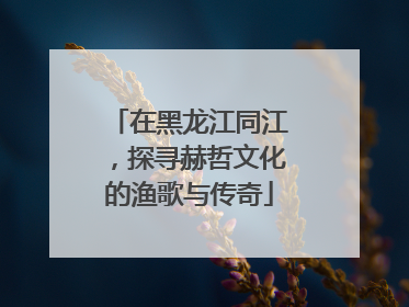 在黑龙江同江，探寻赫哲文化的渔歌与传奇