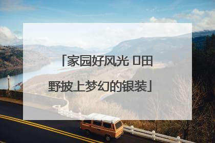 家园好风光 ⎮田野披上梦幻的银装