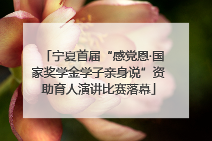 宁夏首届“感党恩·国家奖学金学子亲身说”资助育人演讲比赛落幕
