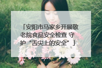 安阳市马家乡开展敬老院食品安全检查 守护“舌尖上的安全”