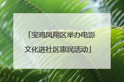 宝鸡凤翔区举办电影文化进社区惠民活动