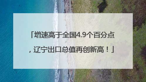 增速高于全国4.9个百分点，辽宁出口总值再创新高！