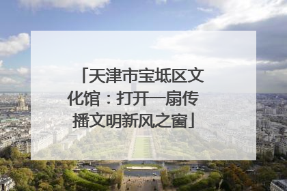 天津市宝坻区文化馆：打开一扇传播文明新风之窗