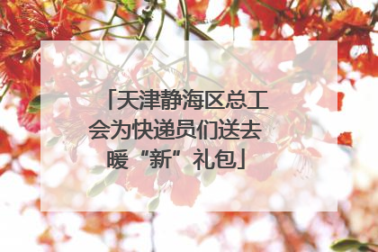 天津静海区总工会为快递员们送去暖“新”礼包