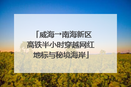 威海→南海新区 高铁半小时穿越网红地标与秘境海岸