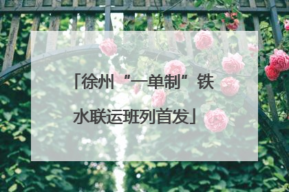 徐州“一单制”铁水联运班列首发