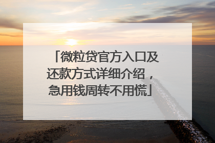 微粒贷官方入口及还款方式详细介绍，急用钱周转不用慌