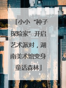小小“种子探险家”开启艺术派对，湖南美术馆变身童话森林