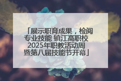 展示职育成果，检阅专业技能 镇江高职校2025年职教活动周暨第八届技能节开幕