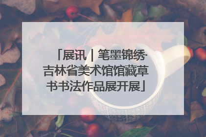 展讯｜笔墨锦绣·吉林省美术馆馆藏草书书法作品展开展