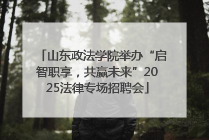 山东政法学院举办“启智职享，共赢未来”2025法律专场招聘会