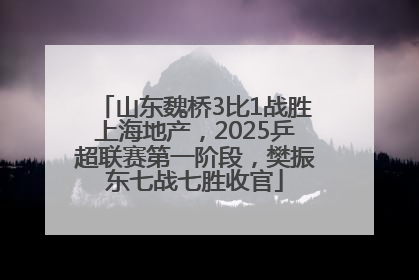 山东魏桥3比1战胜上海地产，2025乒超联赛第一阶段，樊振东七战七胜收官