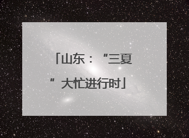 山东：“三夏”大忙进行时