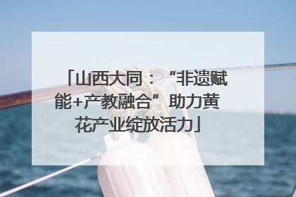 山西大同：“非遗赋能+产教融合”助力黄花产业绽放活力