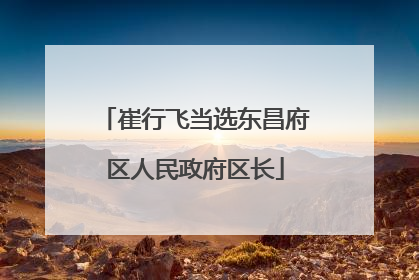 崔行飞当选东昌府区人民政府区长