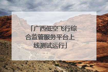 广西低空飞行综合监管服务平台上线测试运行