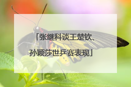 张继科谈王楚钦、孙颖莎世乒赛表现