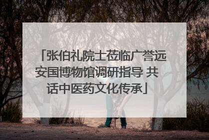 张伯礼院士莅临广誉远安国博物馆调研指导 共话中医药文化传承
