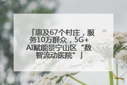 惠及67个村庄，服务10万群众，5G+AI赋能景宁山区“数智流动医院”